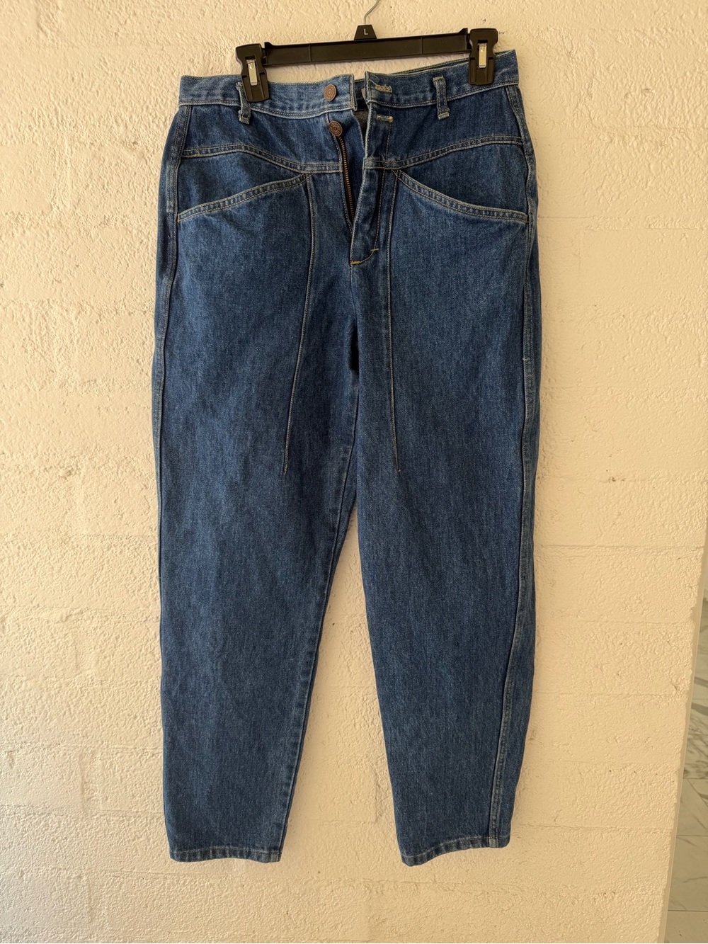 Vintage Cherokee Indigo High-Rise Pleated Jeans